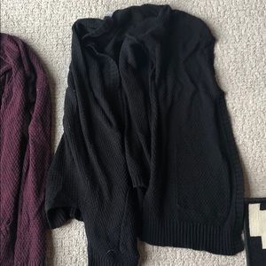 Black BDG cardigans in black and purple